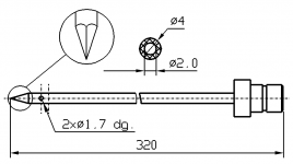 Иглы для инъекторов Guenther одинарные 4 мм х 320 мм