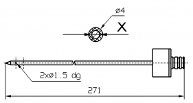 Иглы для инъекторов InjectStar одинарные 4 и 3 мм х 271 мм с разборным штуцером